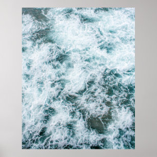 Poster Vista de cima das ondas oceânicas