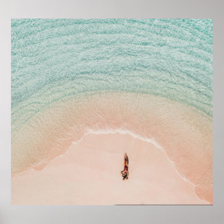 Poster Vista de Drone, Férias de Praia Rosa.