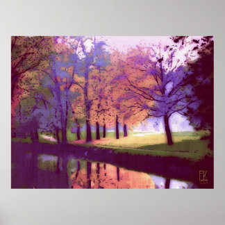 Poster vista de estacionamento