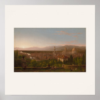 Poster Vista de Florença por Thomas Cole - Arte Quadrada