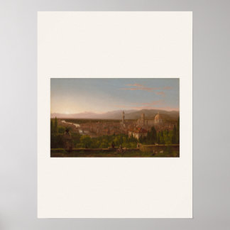 Poster Vista de Florença por Thomas Cole - Cartaz de Arte