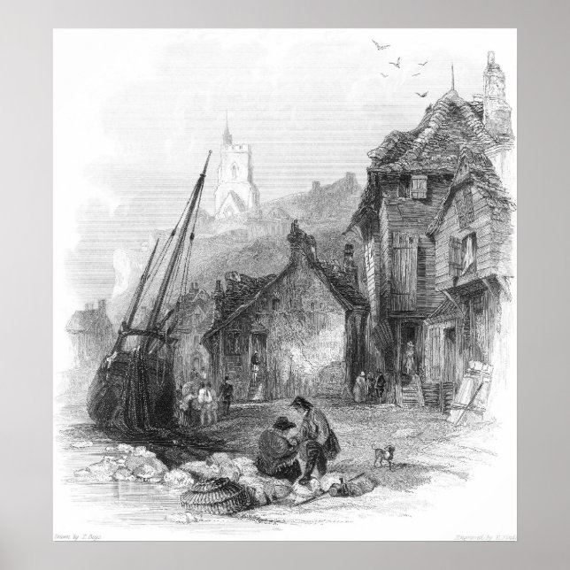 Poster Vista de Folkestone (Frente)