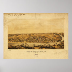 Poster Vista de Fredericksburg, Virgínia (em novembro de
