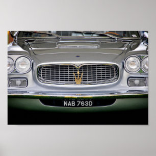 Poster Vista de frente do carro desportivo italiano Maser