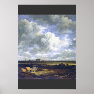 Pôster Vista de Haarlem por Ruisdael Jacob Isaacksz. Van