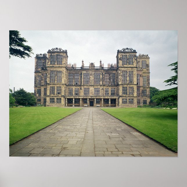 Poster Vista de Hardwick Hall (Frente)