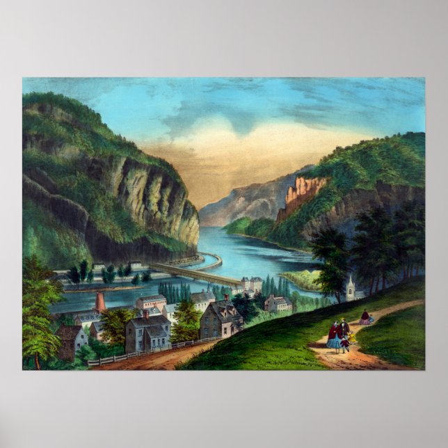 Poster Vista de Harpers Ferry, Va. -1907 (Frente)