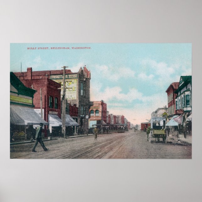 Poster Vista de Holly StreetBellingham, WA (Frente)