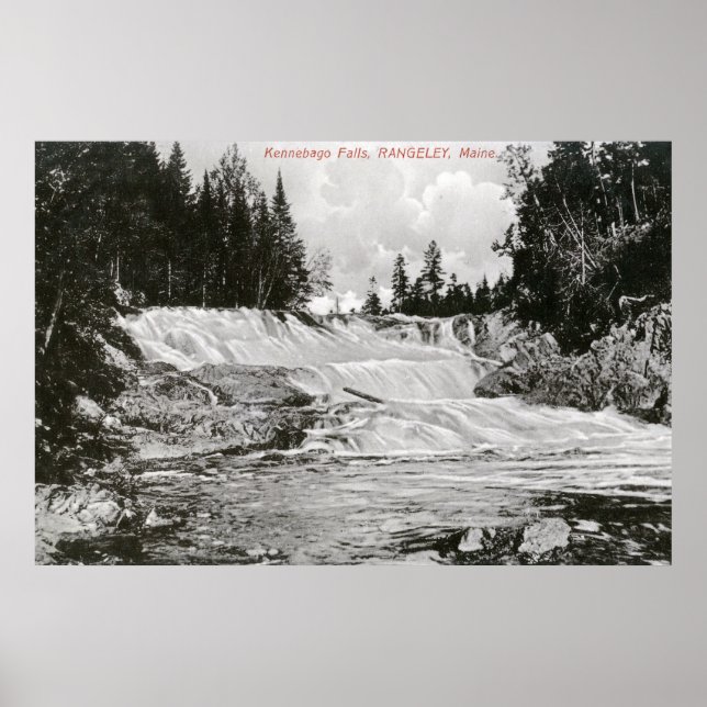 Poster Vista de Kennebago Falls (Frente)