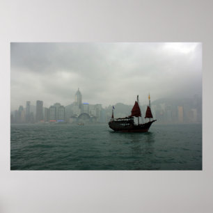Poster Vista de Kowloon para Chai macilento, Hong Kong
