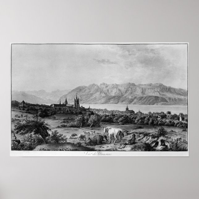 Pôster Vista de Lausanne (Frente)