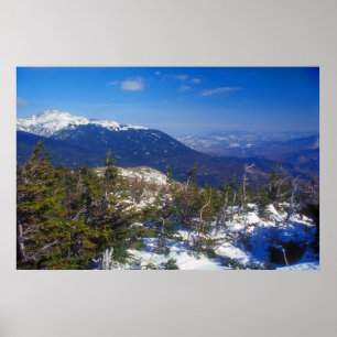 Poster Vista de Linha de inverno do Monte Washington