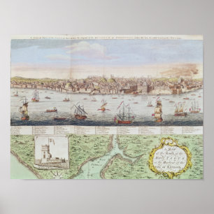 Poster Vista de Lisboa, 1755