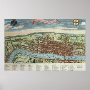 Pôster Vista de Londres, c.1560