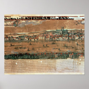 Poster Vista de Londres com a cisne