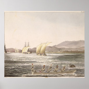 Pôster Vista de Manila, Filipinas, 1826