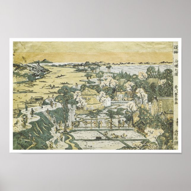 Pôster Vista de Mimeguri, Toyoharu, 1780 (Frente)