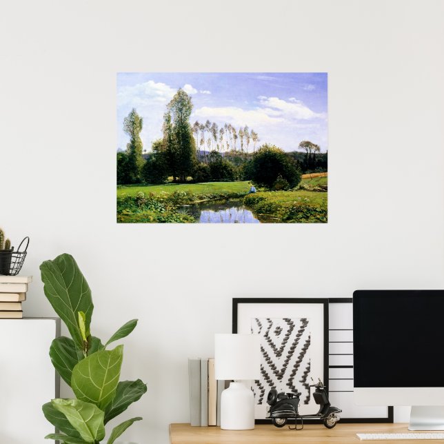 Poster Vista de Monet em Rouelles le Havre, (Escritório em casa)