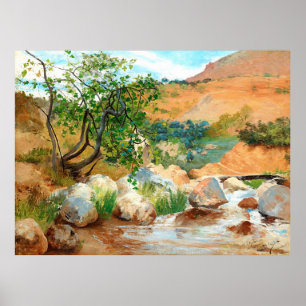 Poster Vista de Montanha das Árvores Rochosas