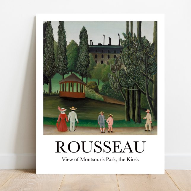 Poster Vista de Montsouris Park o Kiosk Henri Rousseau (Parisian Charm: Rousseau's "Montsouris Park." Museum-quality poster)