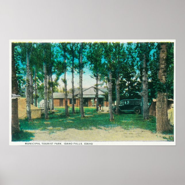 Pôster Vista de Municipal Tourist Park Idaho Falls, ID (Frente)