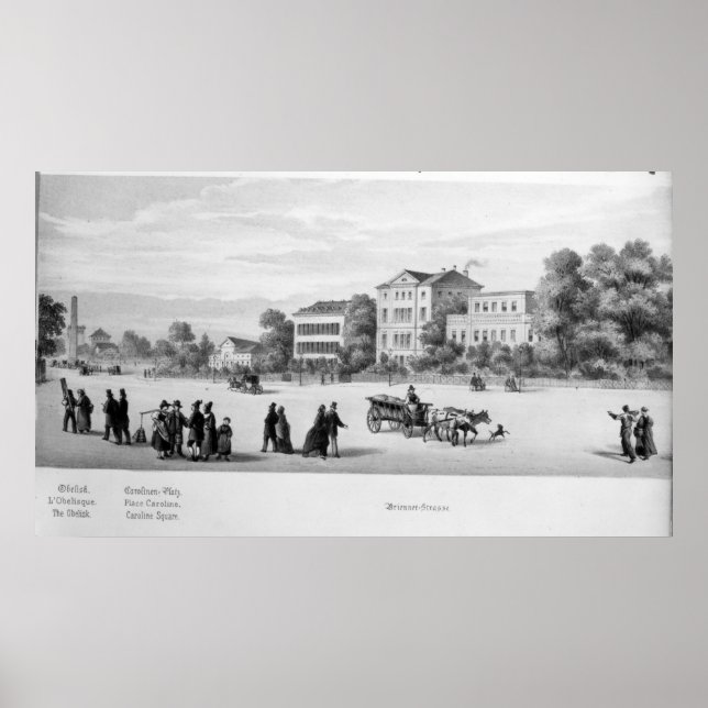 Poster Vista de Munique, 1869 (Frente)