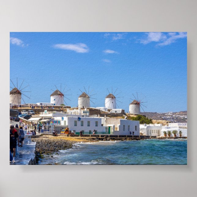 Poster Vista de Mykonos Grécia (Frente)