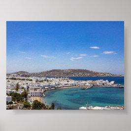 Poster Vista de Mykonos Grécia