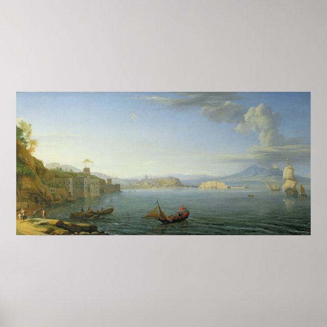 Poster Vista de Nápoles, 1750 (Frente)