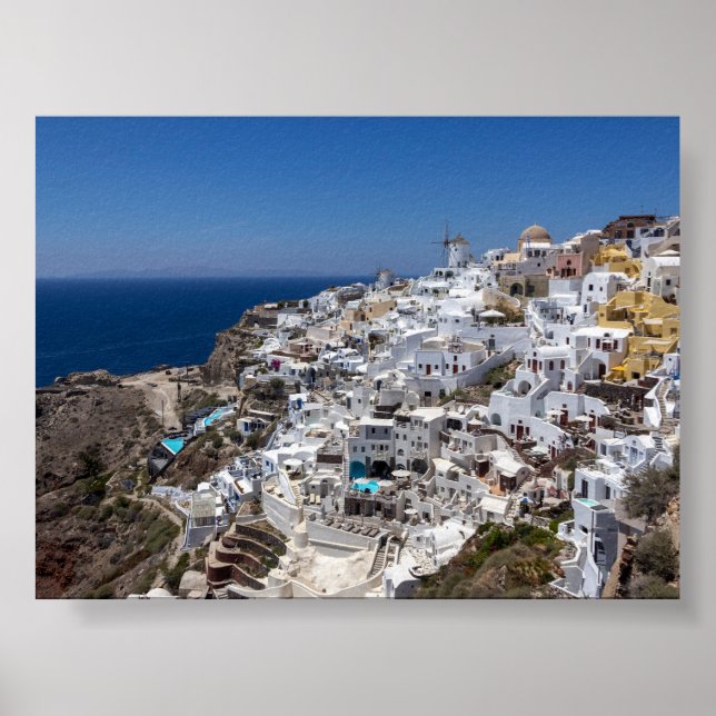 Poster Vista de Oia Santorini (Frente)