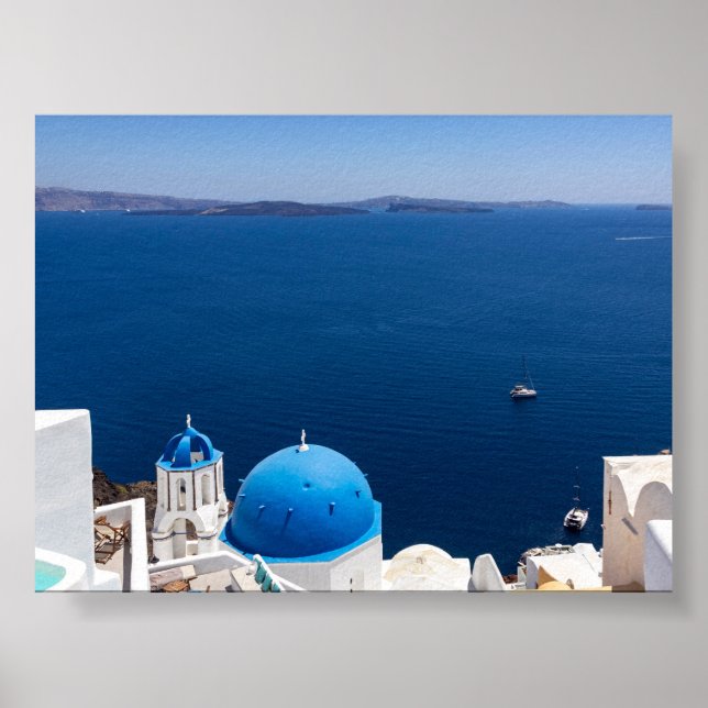 Poster Vista de Oia Santorini (Frente)