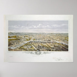 Poster Vista de Paris do Bois de Boulogne