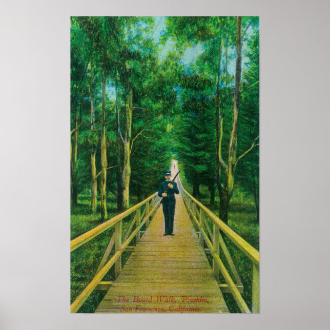 Pôster Vista de Passeio no Presidio (Frente)