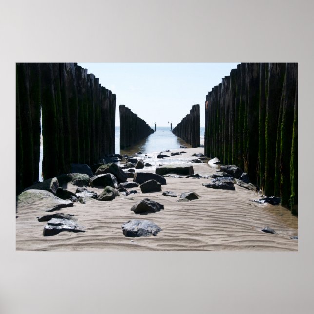 Pôster Vista de praia - mar (Frente)