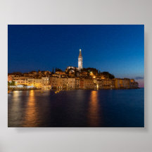 Vista de Rovinj ao entardecer