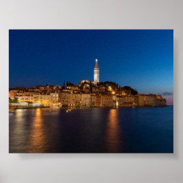 Poster Vista de Rovinj ao entardecer