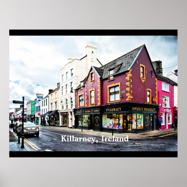 Poster Vista de rua de Killarney, Irlanda (Frente)