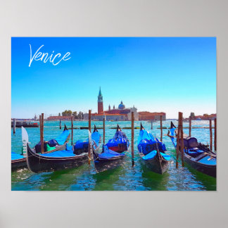Poster Vista de San Giorgio Maggiore Island Veneza Itália