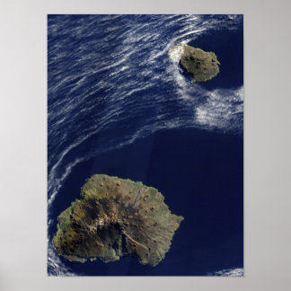 Poster Vista de satélite das Ilhas Príncipe Edward