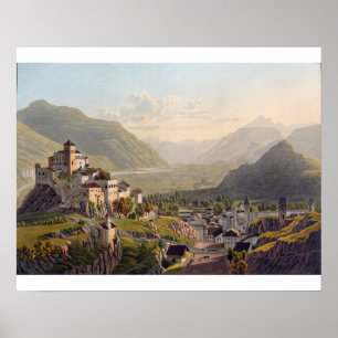 Pôster Vista de Sion, ilustração 'da viagem Pittoresqu
