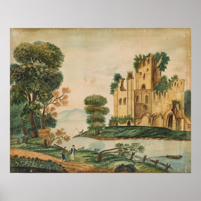 Poster Vista de um castelo (Frente)