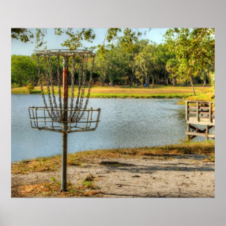 Pôster Vista de um Golfer de Disco