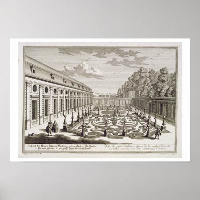 Poster Vista de um jardim floral perto de Viena, de Vorst (Frente)