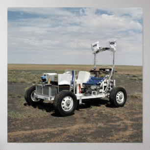 Pôster Vista de um veículo lunar de 1-G Rover