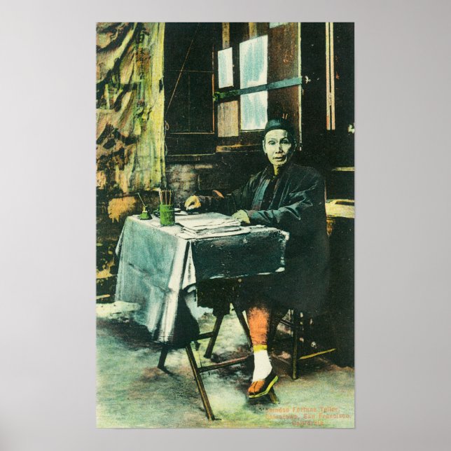 Poster Vista de uma Convidadora Chinesa da Fortuna (Frente)