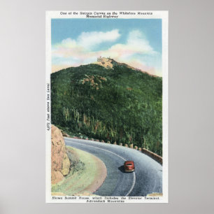 Pôster Vista de uma curva do gancho de cabelo no Hwy