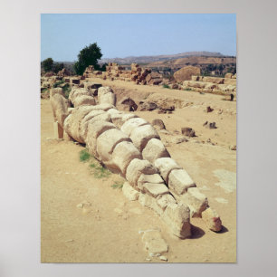 Pôster Vista de uma das estátuas gigantes de Telemon