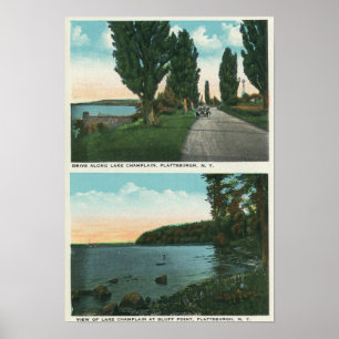 Poster Vista de Unidade de Champlain Lake