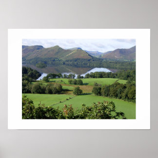 Poster Vista de Verão de Derwentwater: Cúmbria