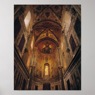 Pôster Vista do apse com o cristo Pantocrator